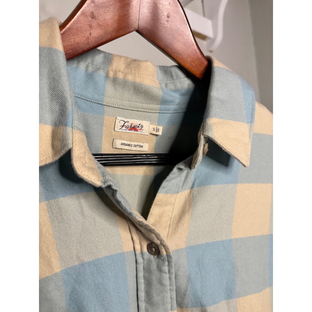 Faherty Classic Flannel Buffalo Check Shirt Organic Cotton Coastal Fall Layering - Picture 5 of 8
